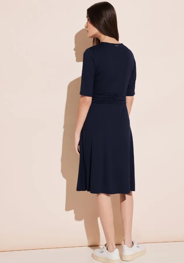 STREET ONE<BR>
Wrap Dress<BR>
Deep Blue<BR>