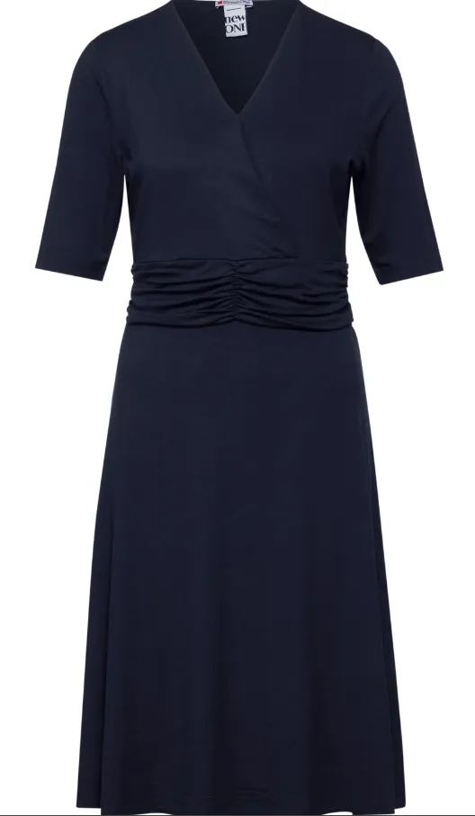 STREET ONE<BR>
Wrap Dress<BR>
Deep Blue<BR>