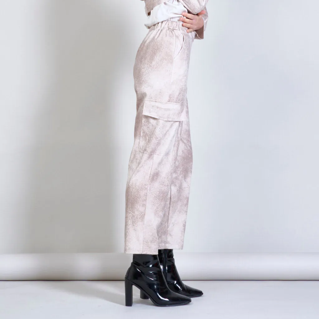 Suede cargo pants wholesale