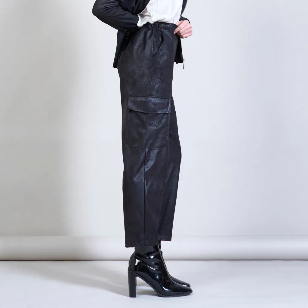 Suede cargo pants wholesale