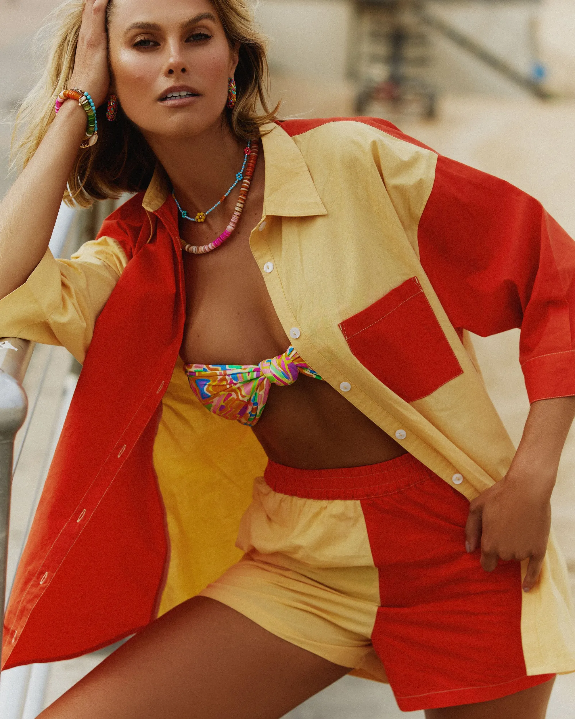 The Vacay Shirt - Vermillion