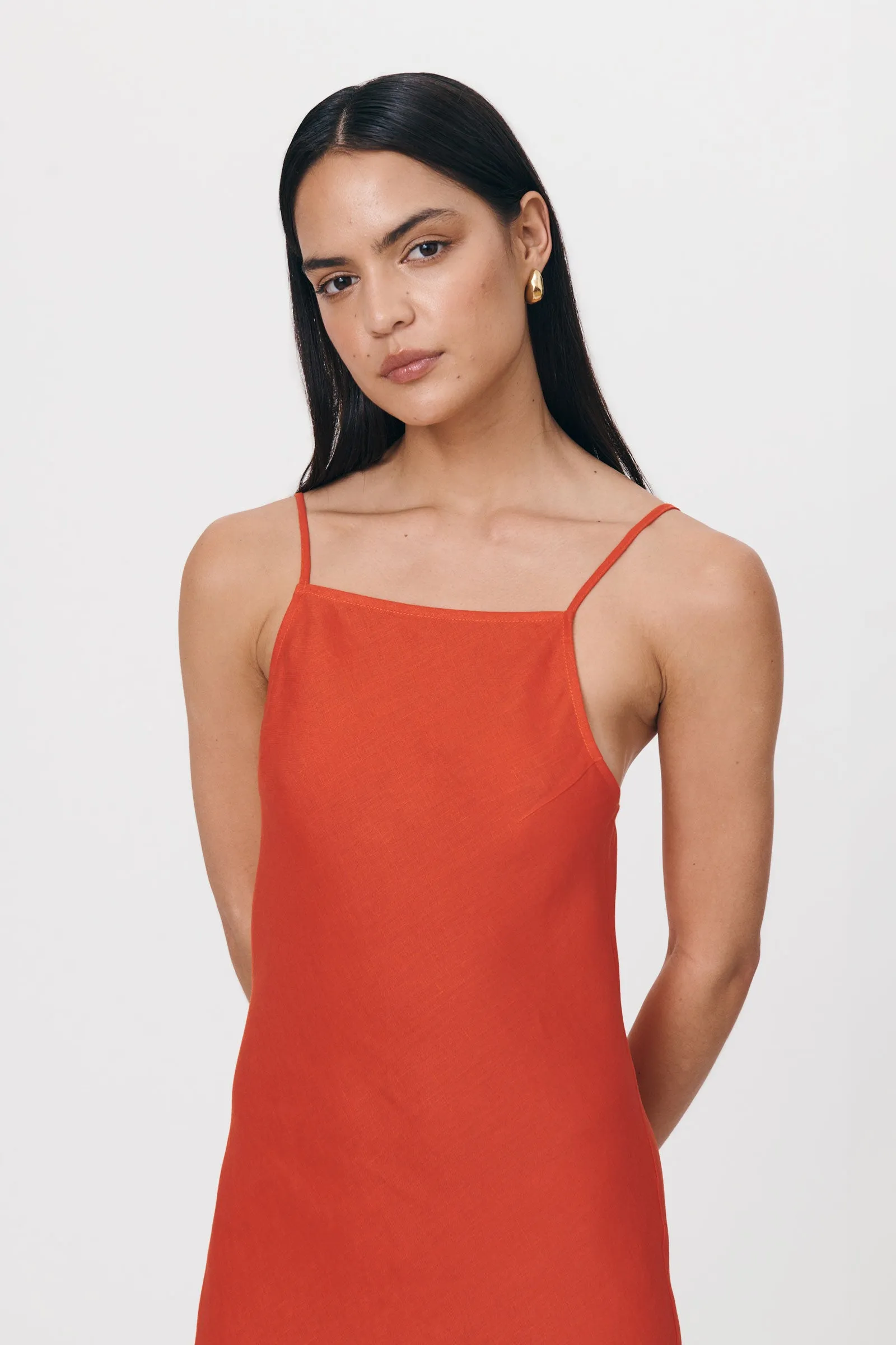 Trina Linen Slip Dress