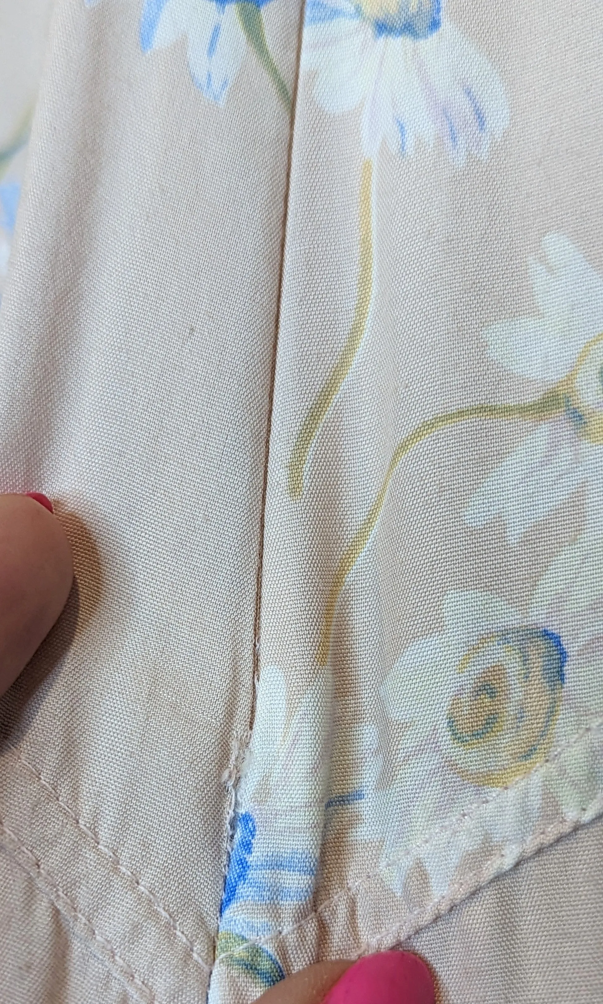 Vintage Camila Arthur Milano Pale Pink Floral Midi/Maxi Dress