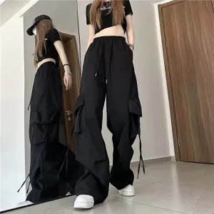 Women Y2K Cargo Pants Fashion Casual High Waist Baggy Trousers