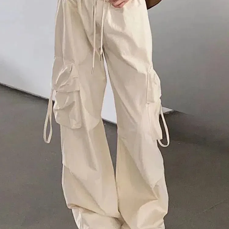 Women Y2K Cargo Pants Fashion Casual High Waist Baggy Trousers