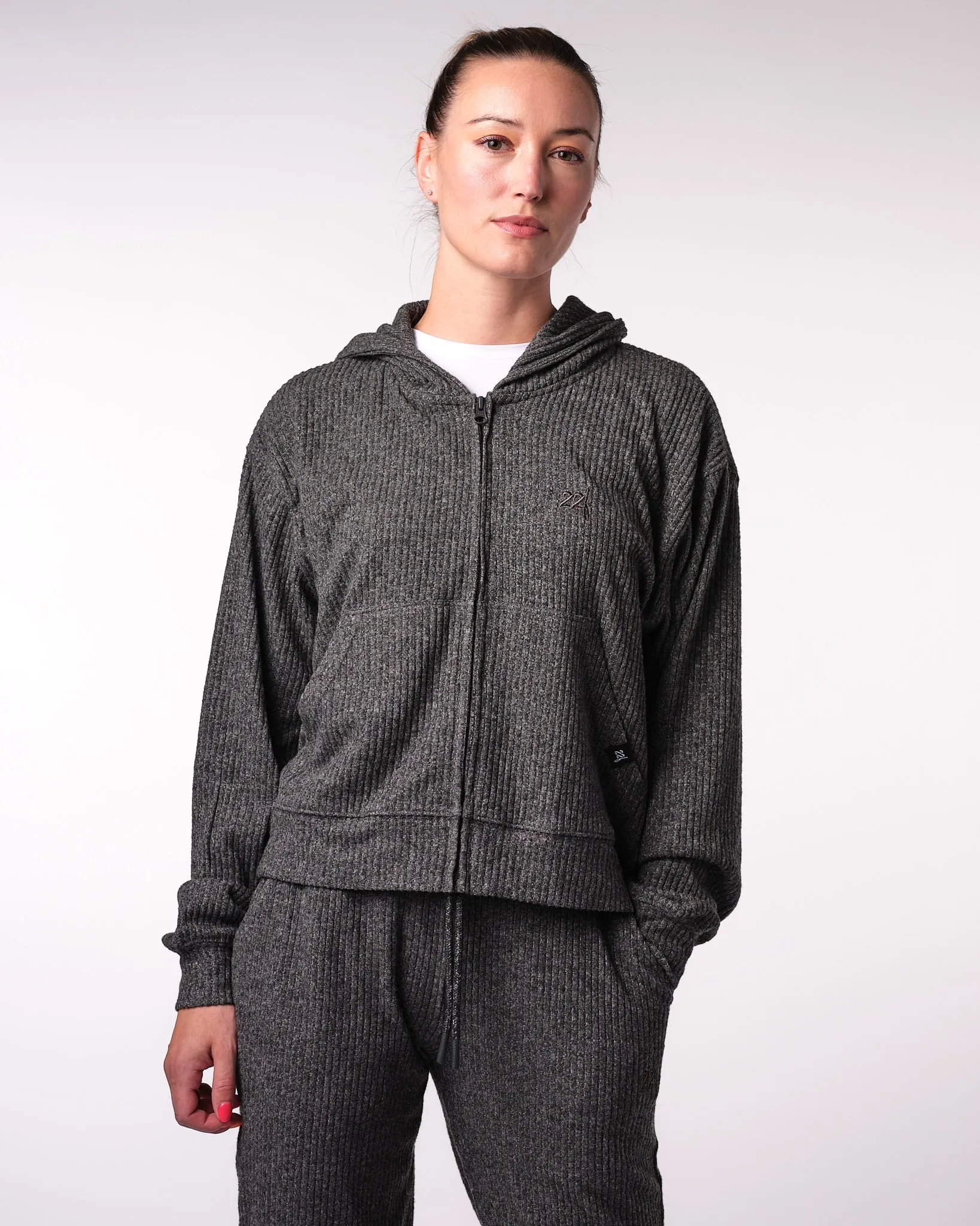 Womens Lightweight Zip - Charcoal