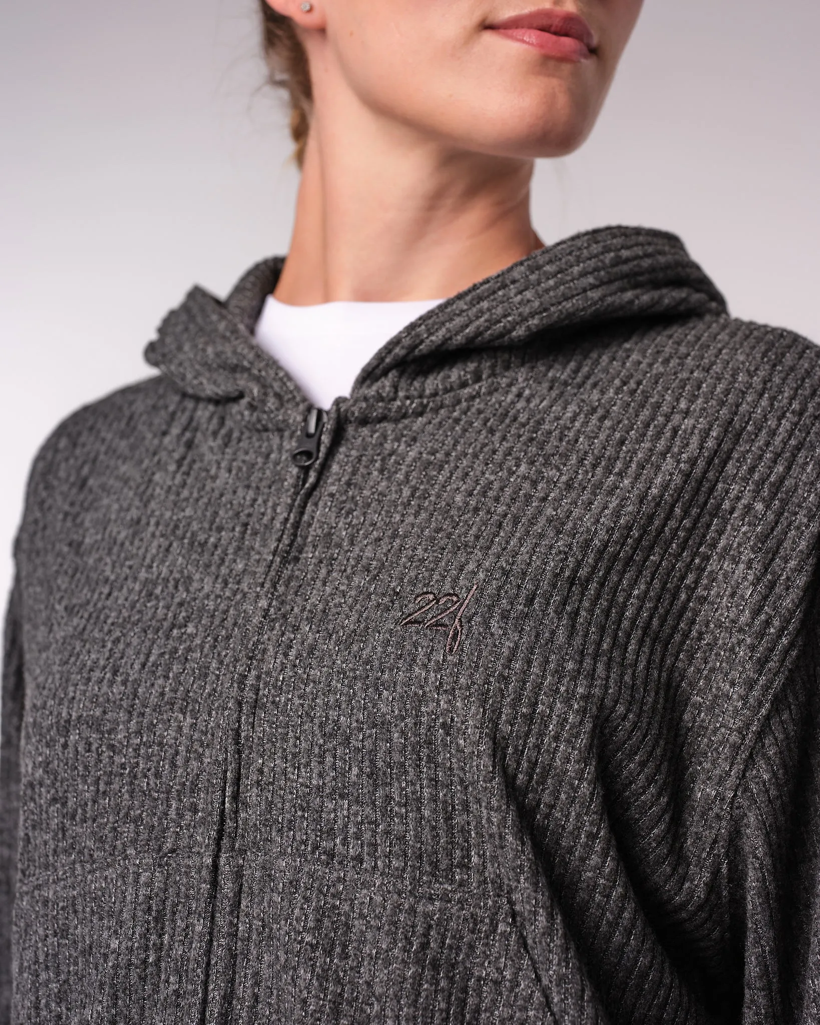 Womens Lightweight Zip - Charcoal