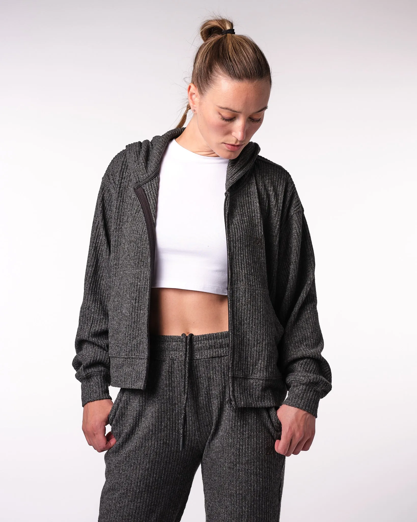 Womens Lightweight Zip - Charcoal