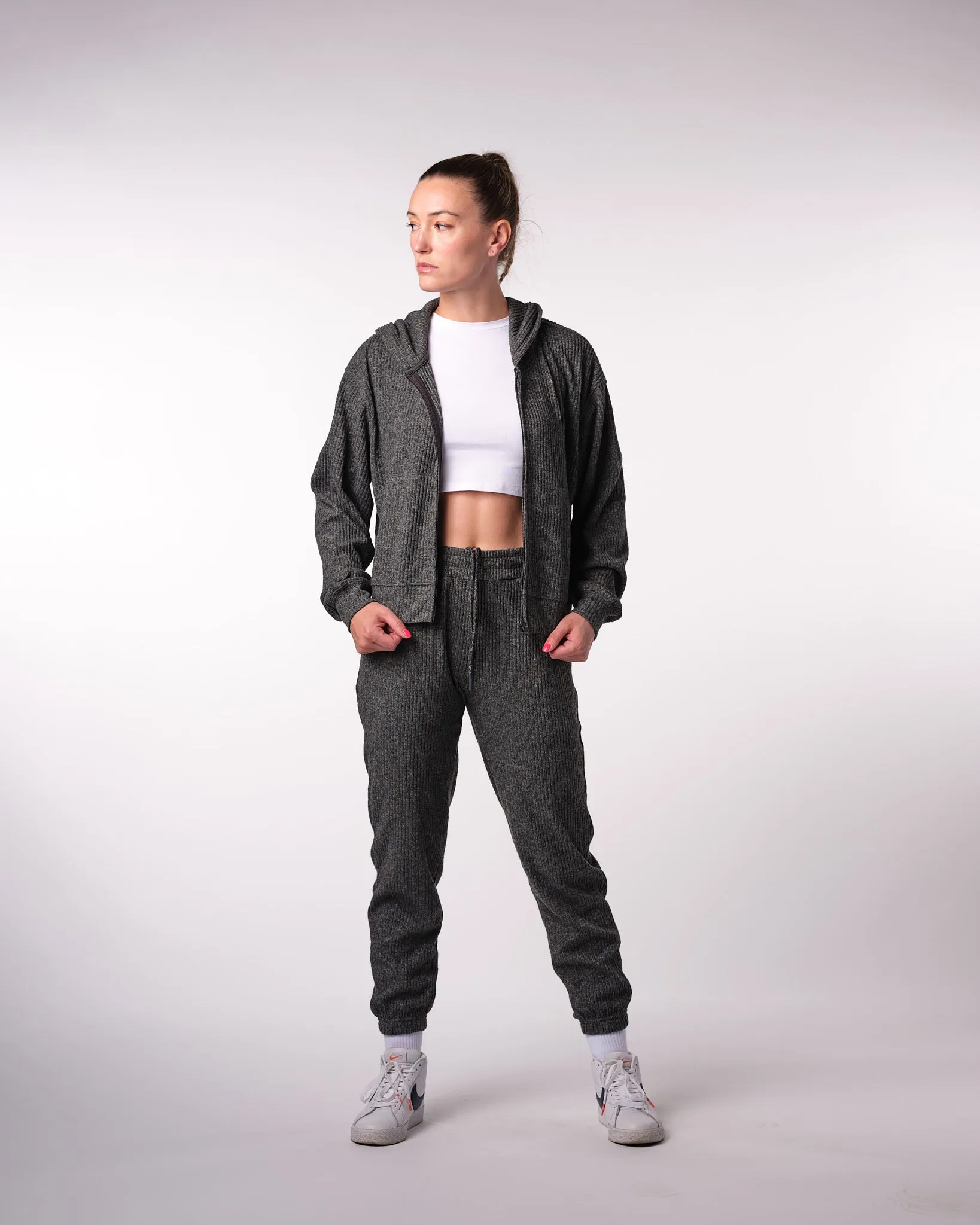 Womens Lightweight Zip - Charcoal