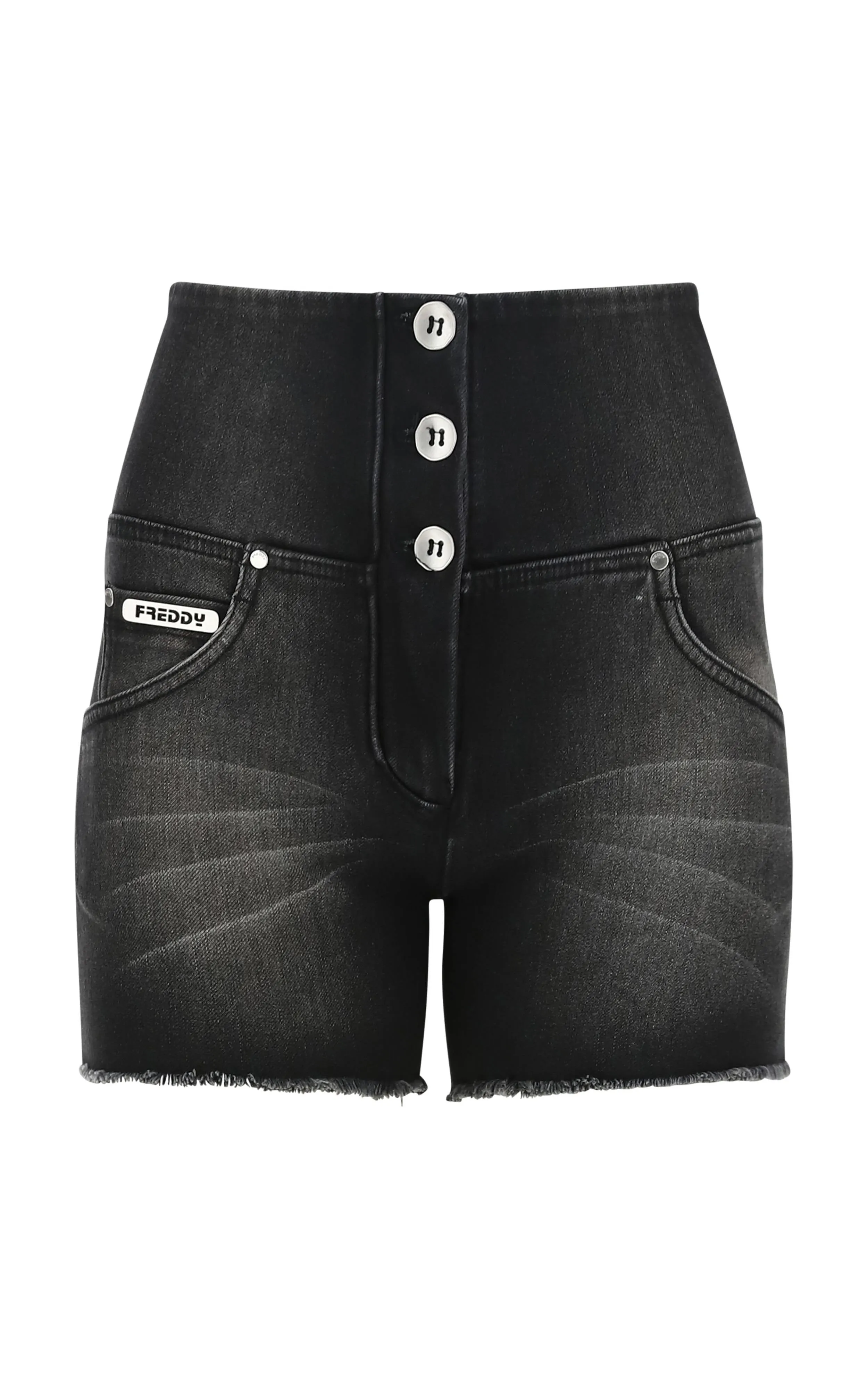 (WRUPSNUG9HS245-J7N) Hippe Denim Short met een Hoge Knoopsluiting!