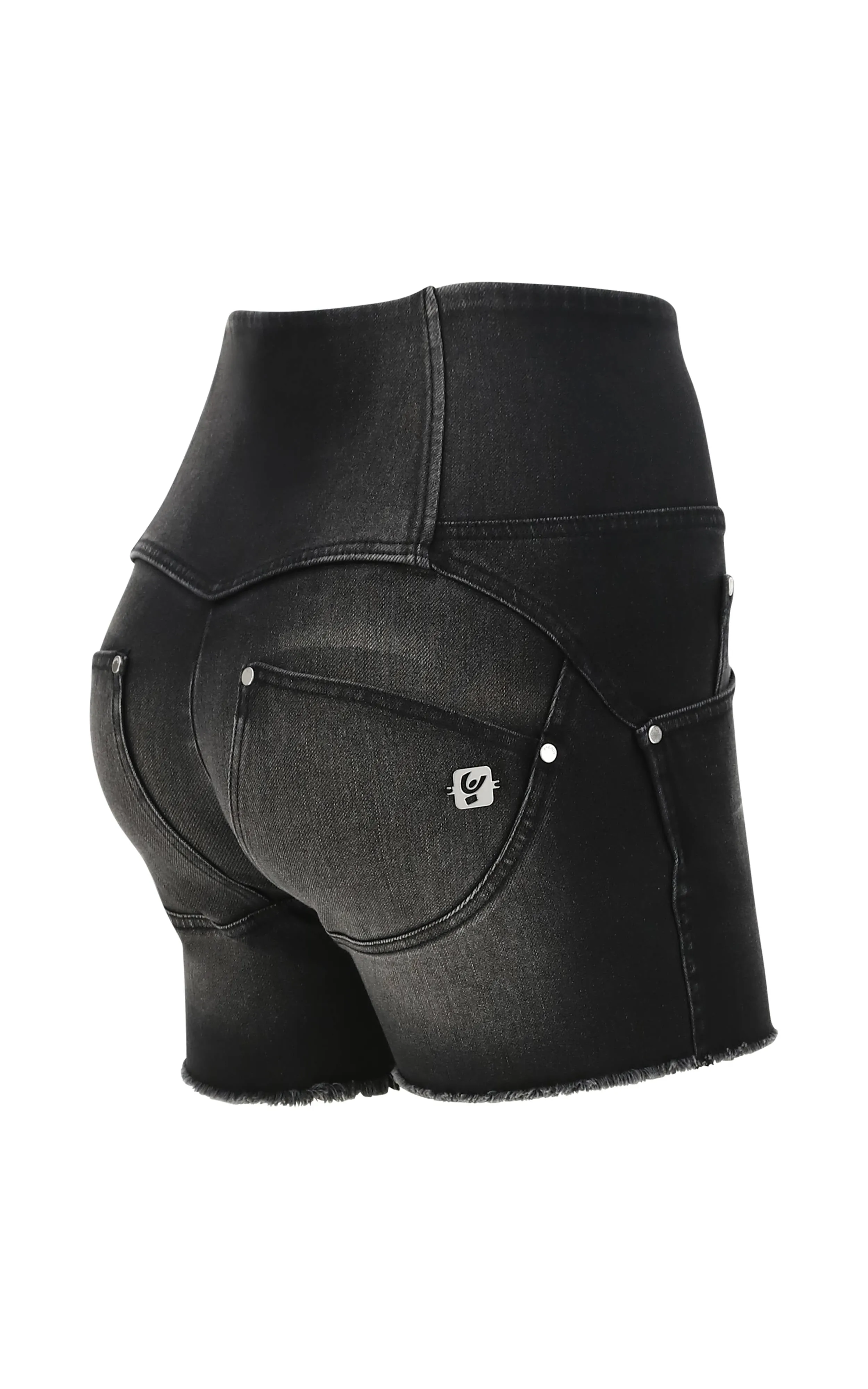 (WRUPSNUG9HS245-J7N) Hippe Denim Short met een Hoge Knoopsluiting!