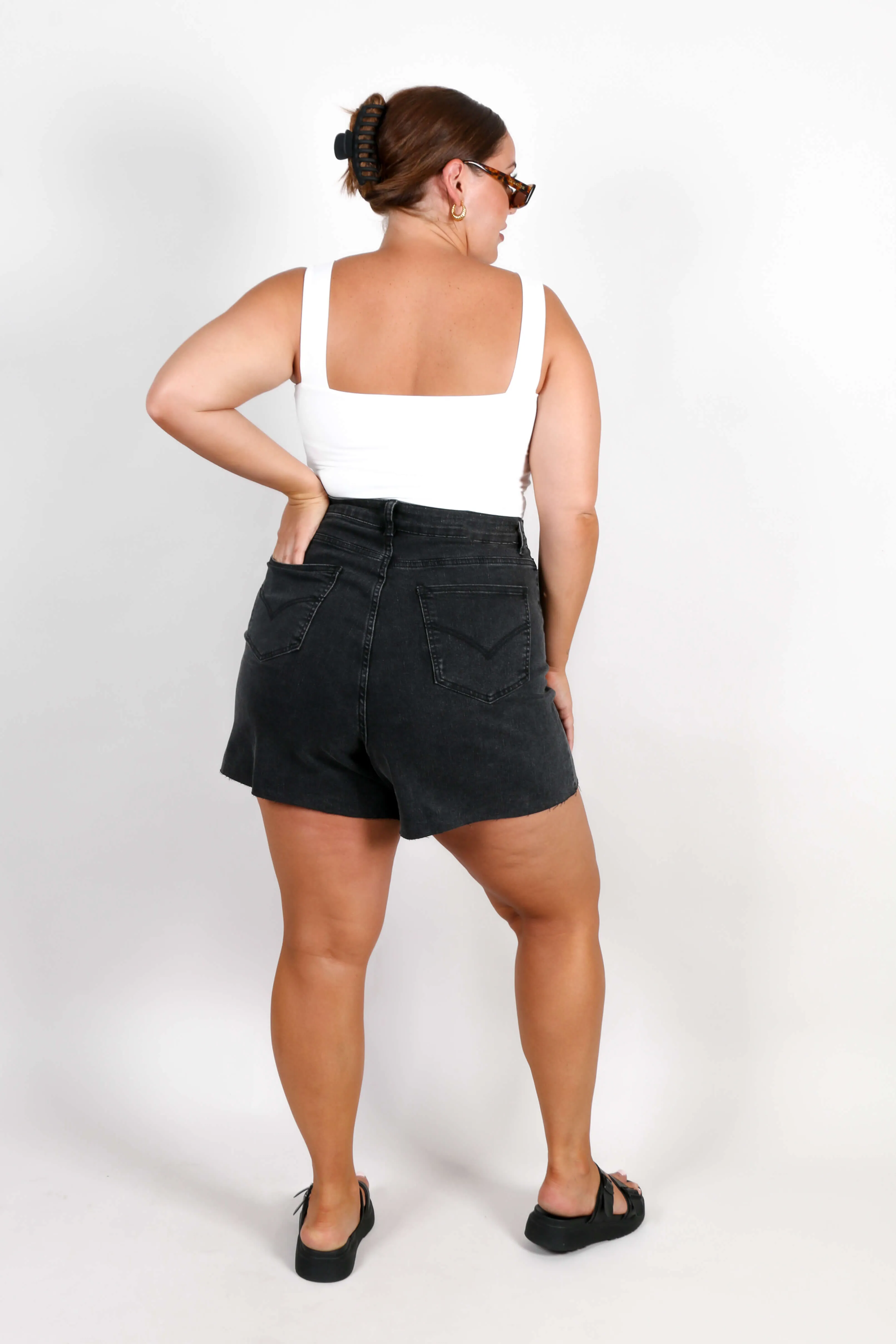 ZABANA DENIM SHORT BLACK WASH