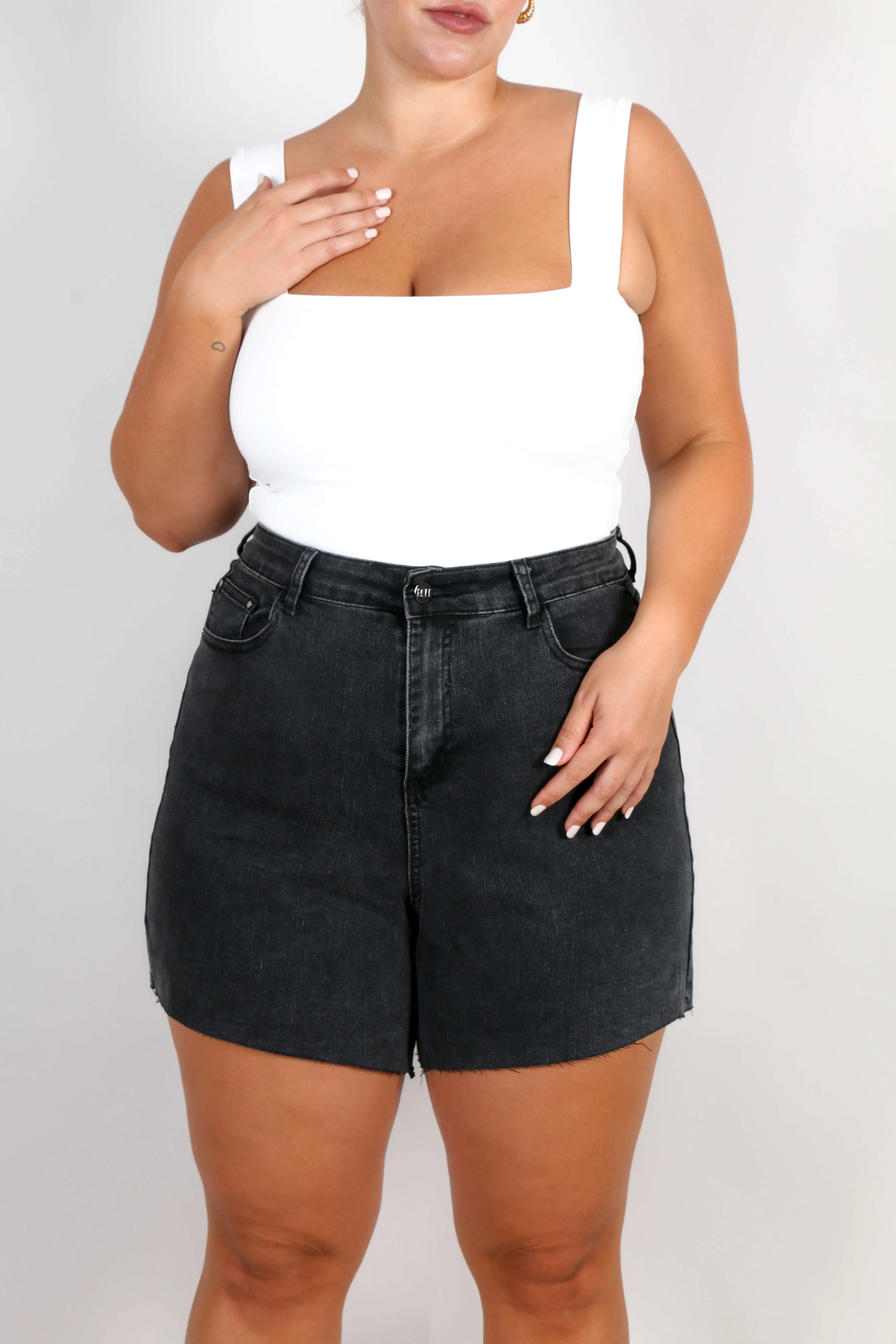 ZABANA DENIM SHORT BLACK WASH