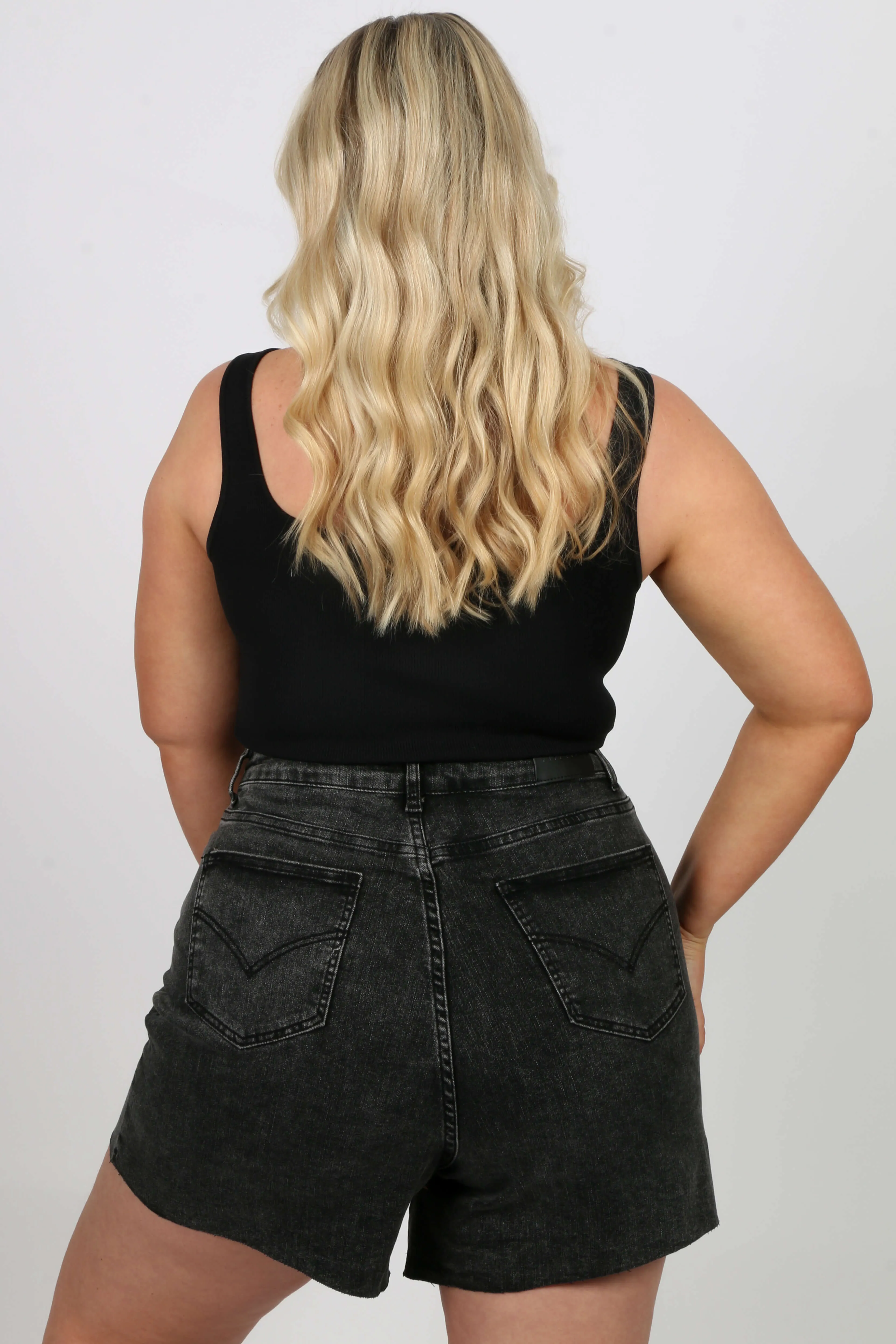 ZABANA DENIM SHORT BLACK WASH