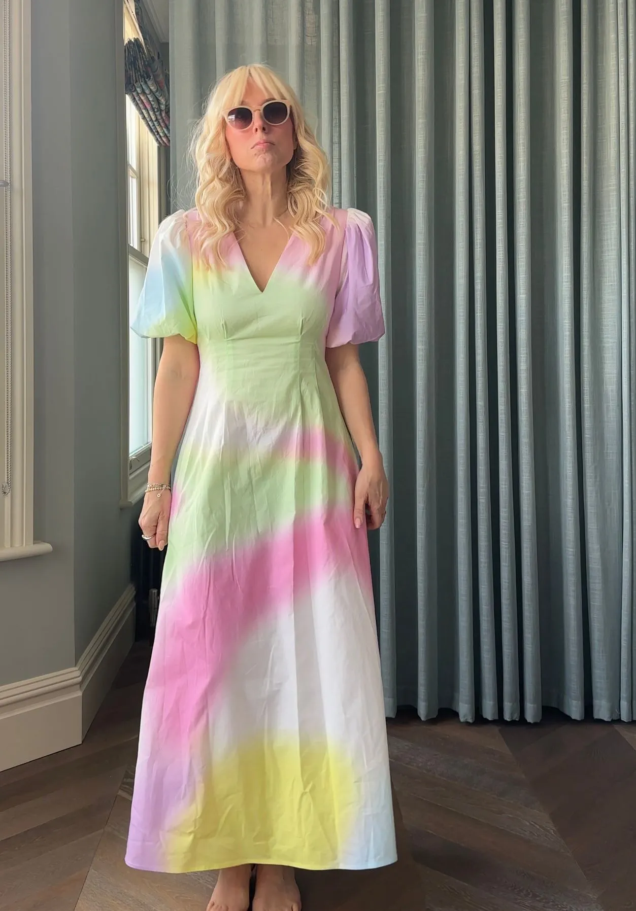 Zadie Pastel Blur Midi Dress