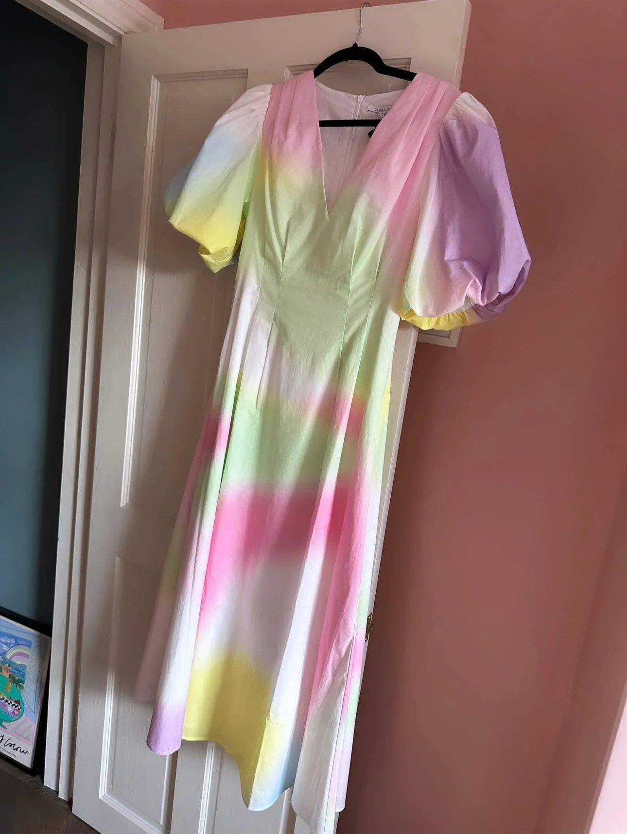 Zadie Pastel Blur Midi Dress