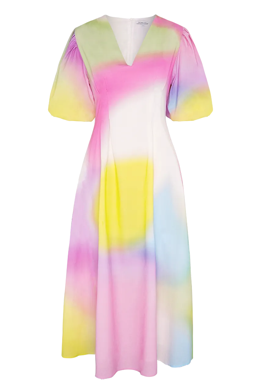 Zadie Pastel Blur Midi Dress
