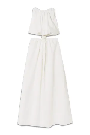 Zeta Cutout Linen Midi Dress